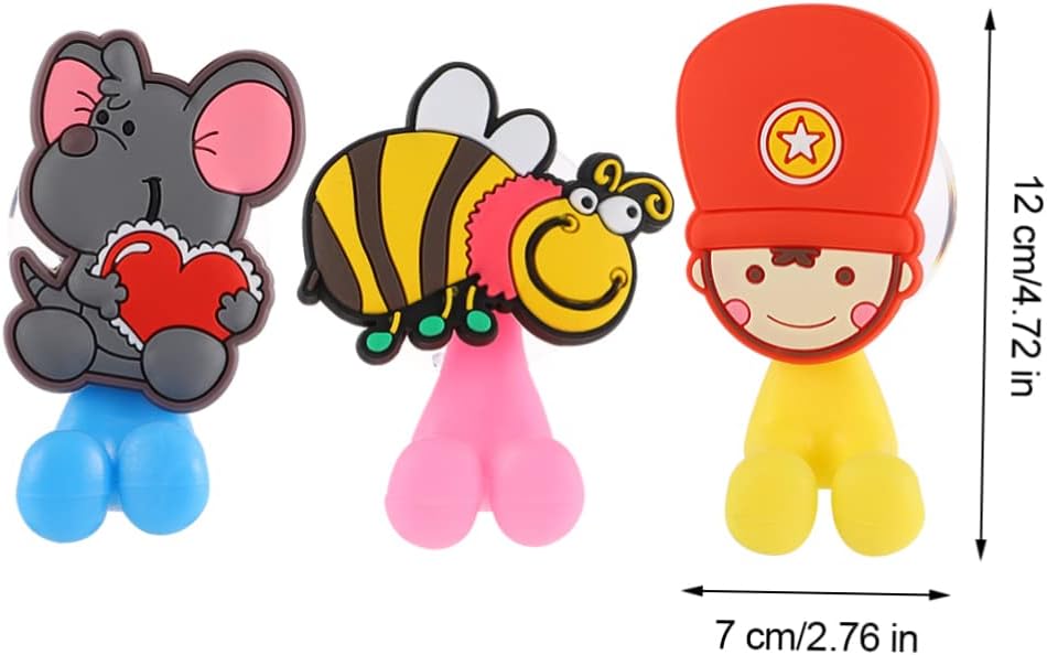 Eco-Friendly Cartoon Suction Cup Toothbrush Holders for Kids