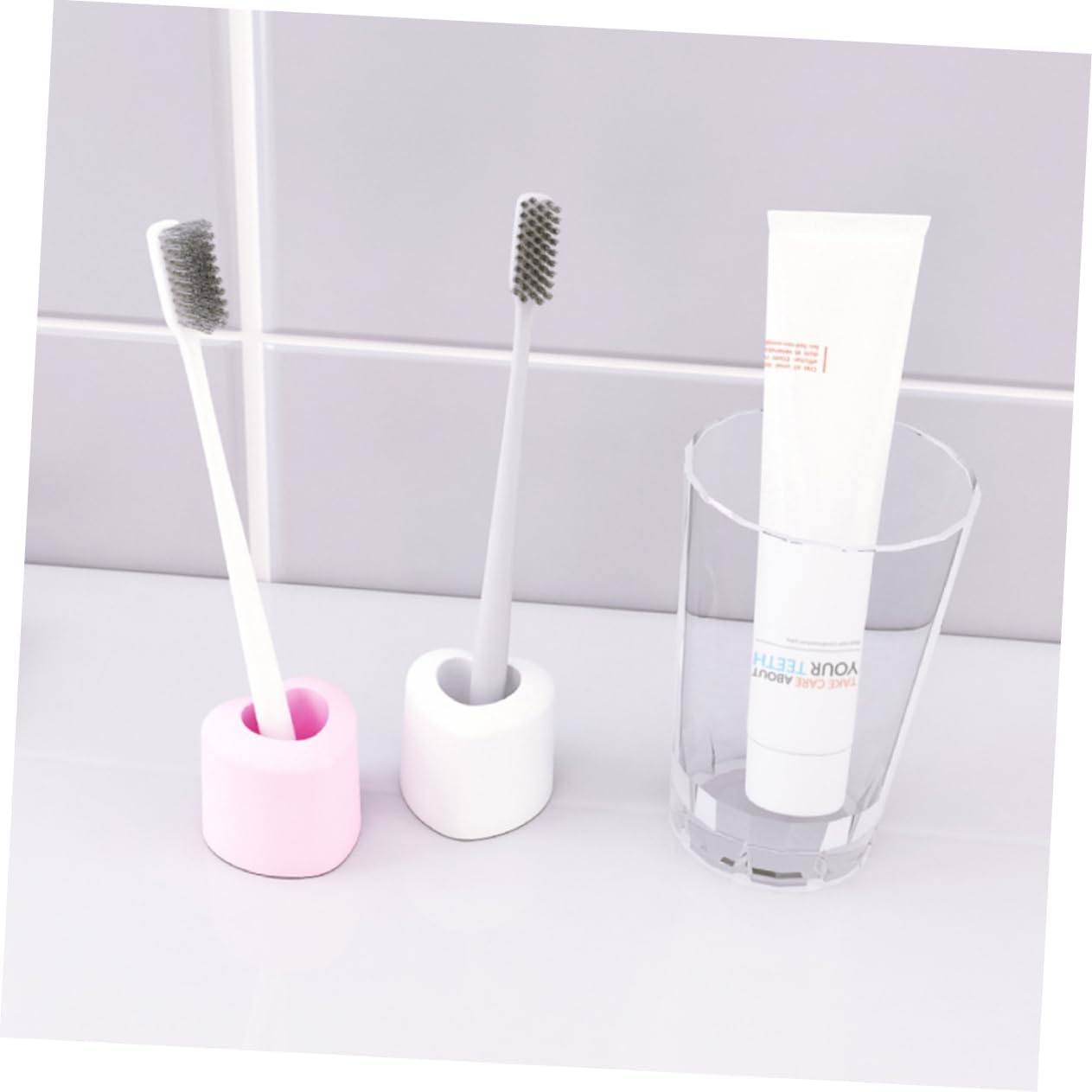Alipis Heart Toothbrush Holder - Eco-Friendly Bathroom Organizer