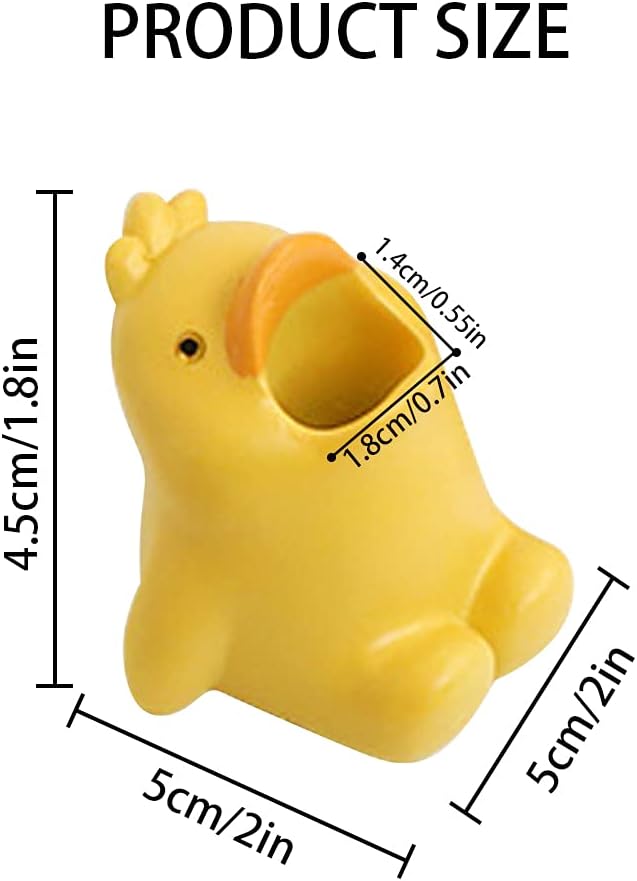 Cute Cartoon Toothbrush Holder for Kids Duck