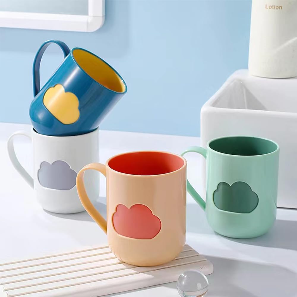 Elegant Mouthwash Cup with Handle for Bathroom Durable Easy to Carry