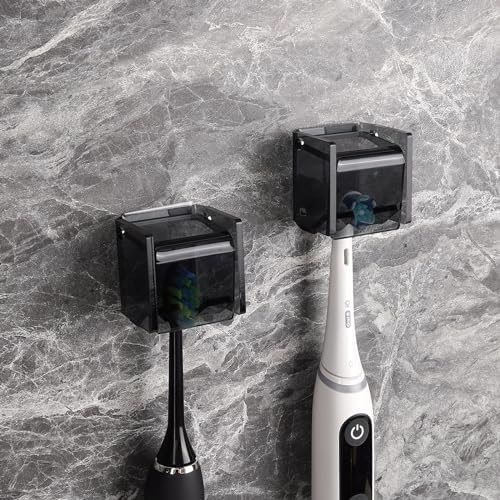 2 Pack Wall Mounted Toothbrush Holder with Cover