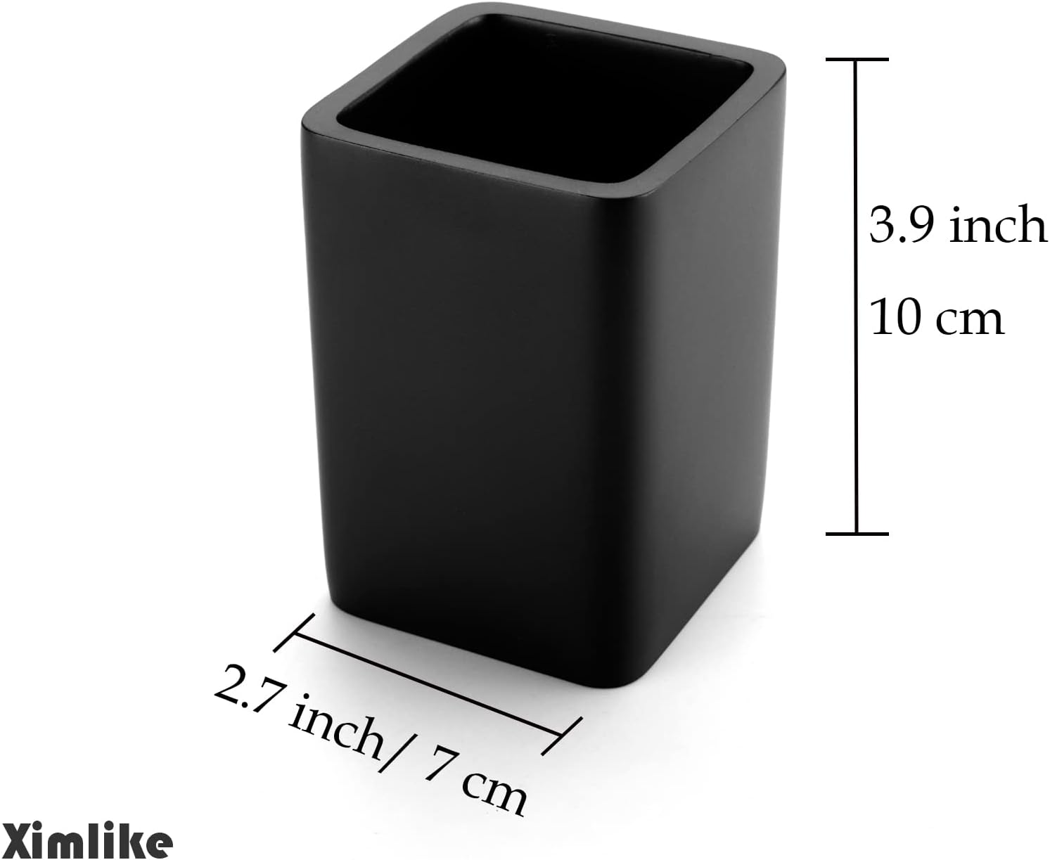 Matte Black Tumbler Cup for Bathroom Toothbrush Holder