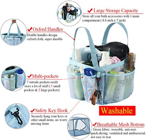 Haundry Mesh Shower Caddy Tote with 8 Pockets 1