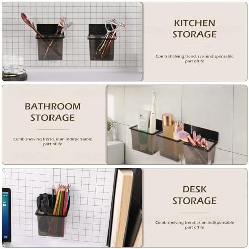 Modern Black Clear Plastic Toothbrush Holder Set