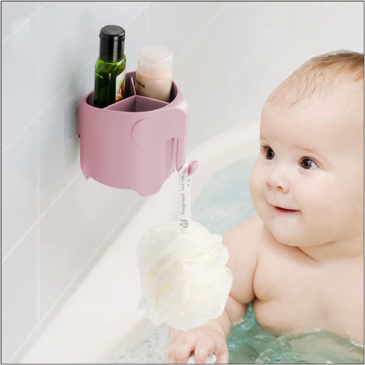 RIDor for Kids with 3 Storage Slots Bath Ball Hook
