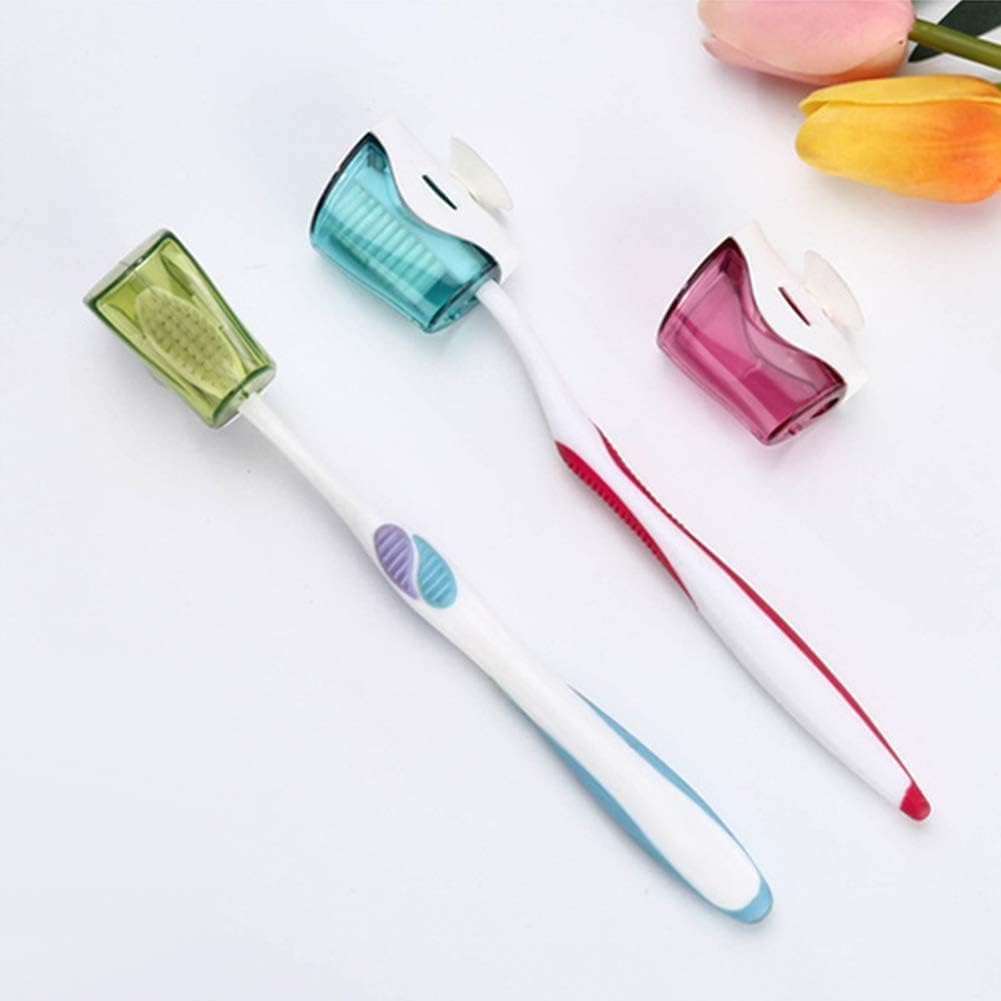 3Pcs Travel Toothbrush Holder with Suction Cup