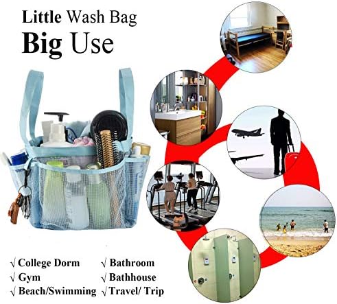 Haundry Mesh Shower Caddy Tote with 8 Pockets 1
