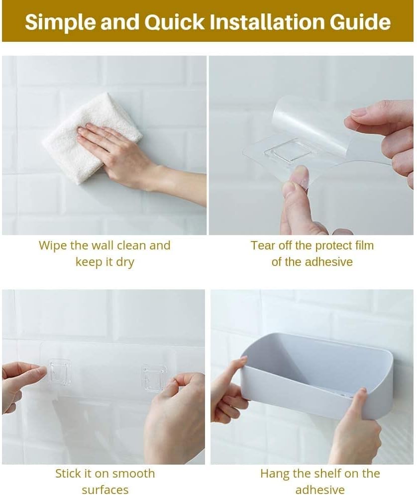 2-Pack Adhesive Bath Organizer