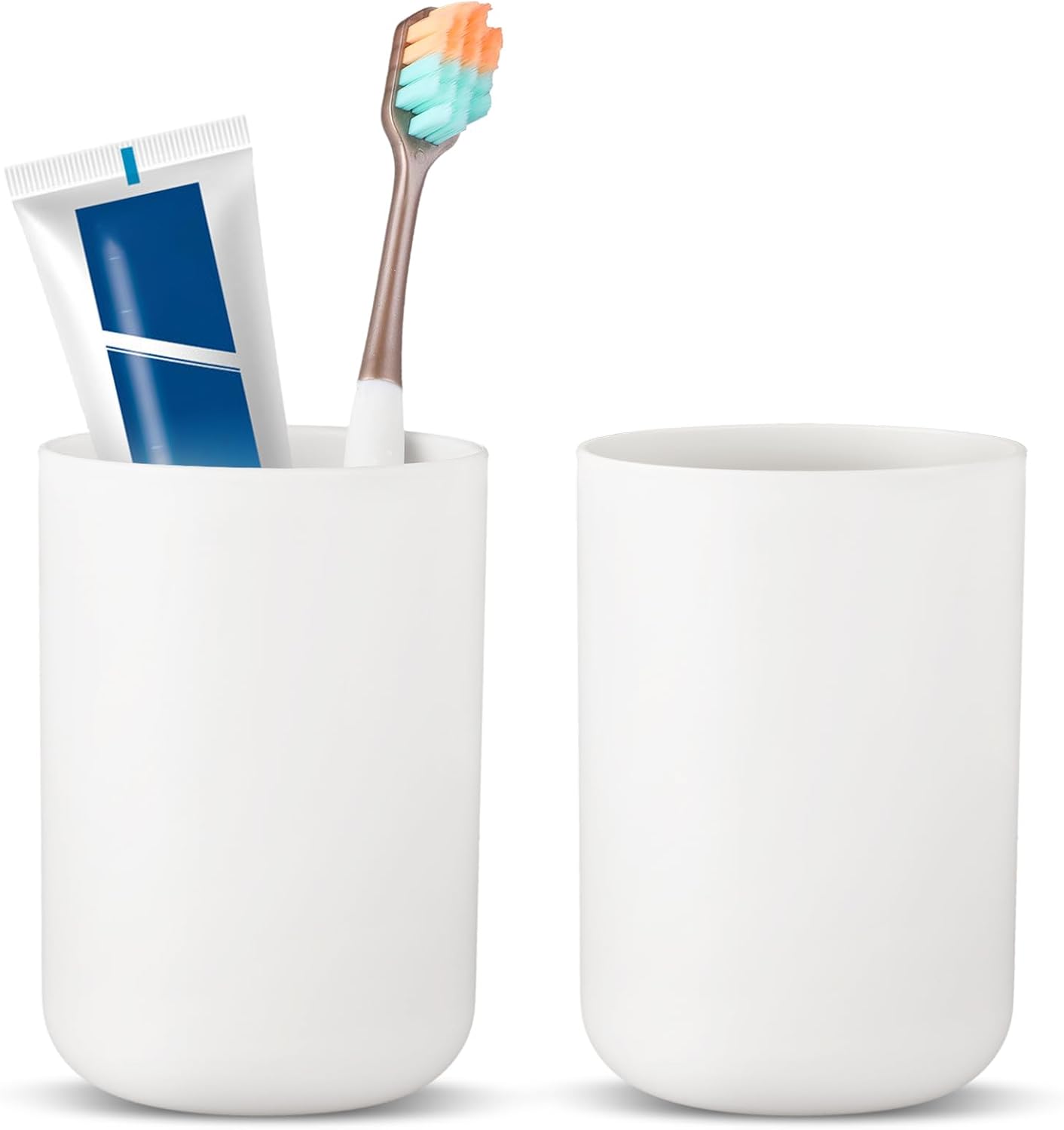 Premium 2-Piece Toothbrush Holder Cups
