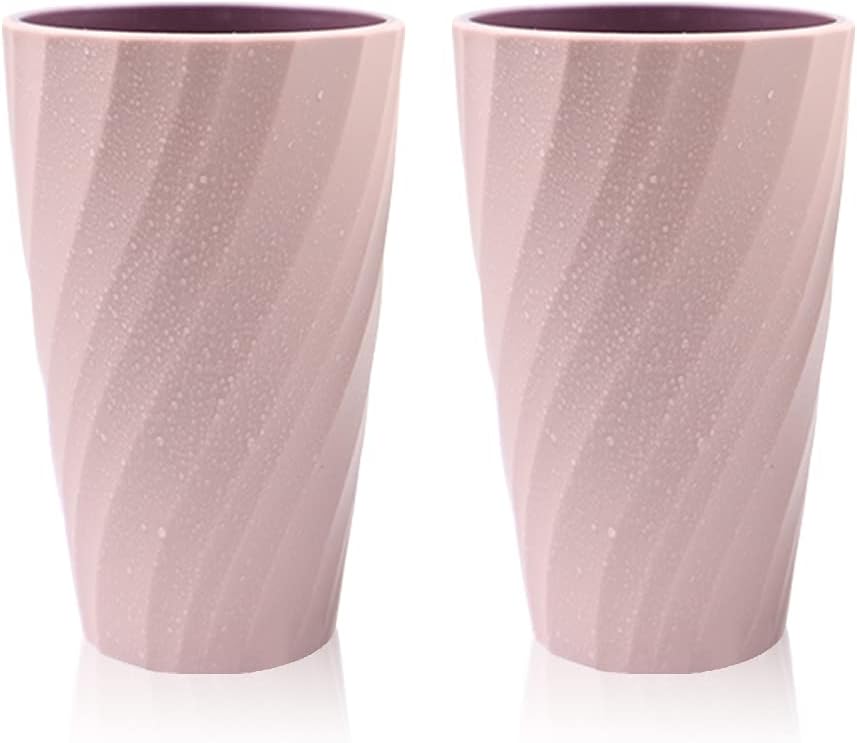 2Pack Durable Toothbrush Cup Bathroom Holder Pink