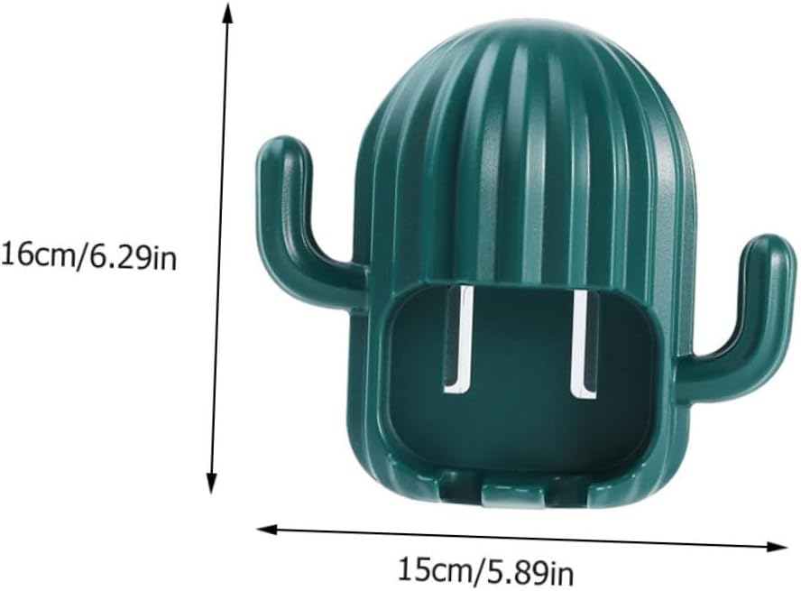 TopperFun Wall-Hanging 4-Pack ToothBrush Racks with Cactus Decor