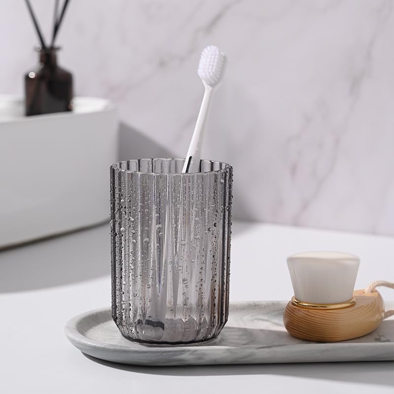 2Pack Toothbrush Cup Holder Set with Blue and Pink Tumbler