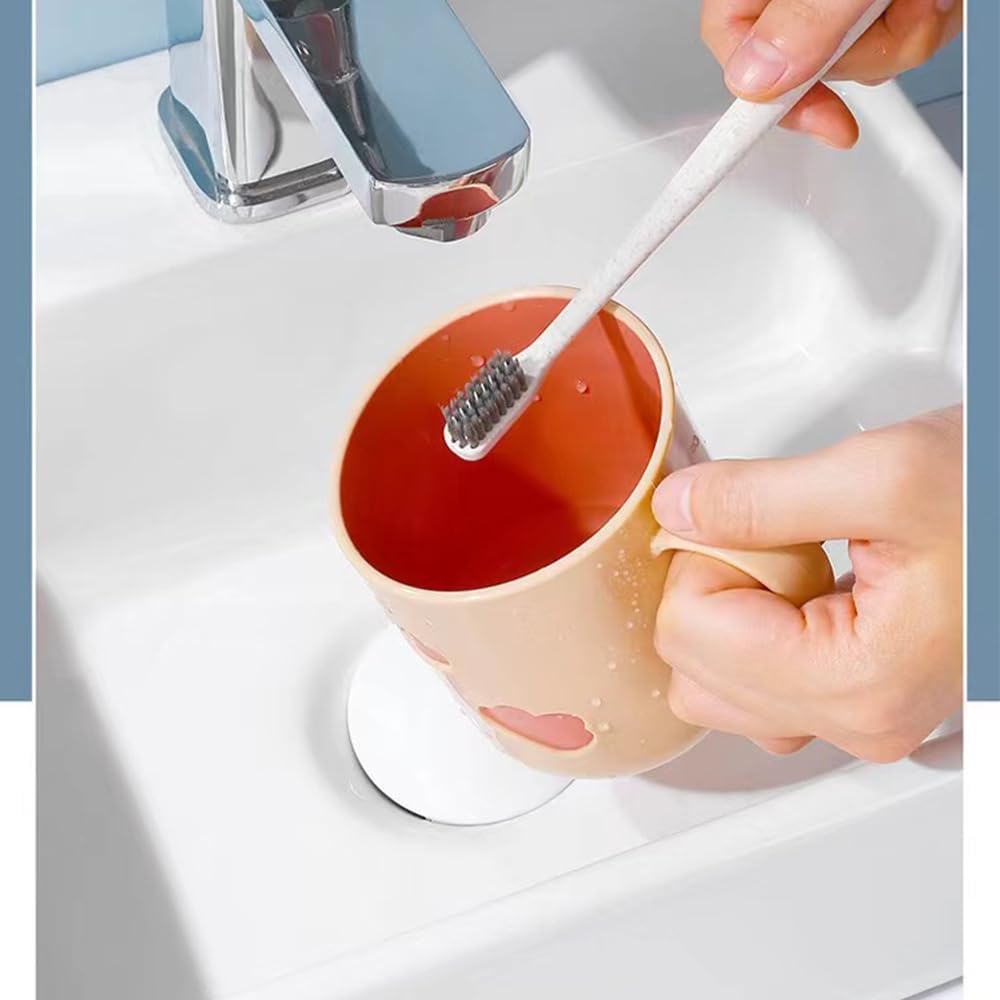 Elegant Mouthwash Cup with Handle for Bathroom Durable Easy to Carry