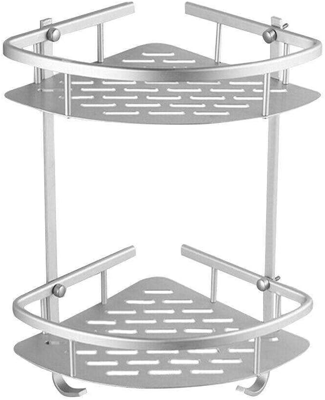 High-Capacity Aluminum Silver Wall Organizer for Bathrooms