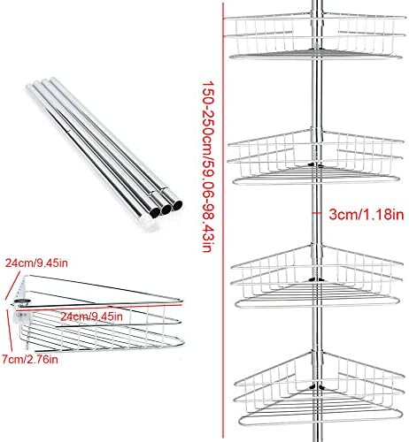 Low-Cost Drama4-Level Bathroom Shelving Rustproof Showers Corner Organizer