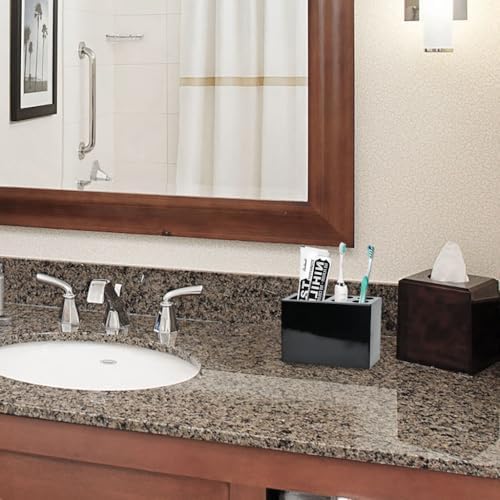 Bathovati Black Toothbrush Holder for Bathroom Marble Organizer