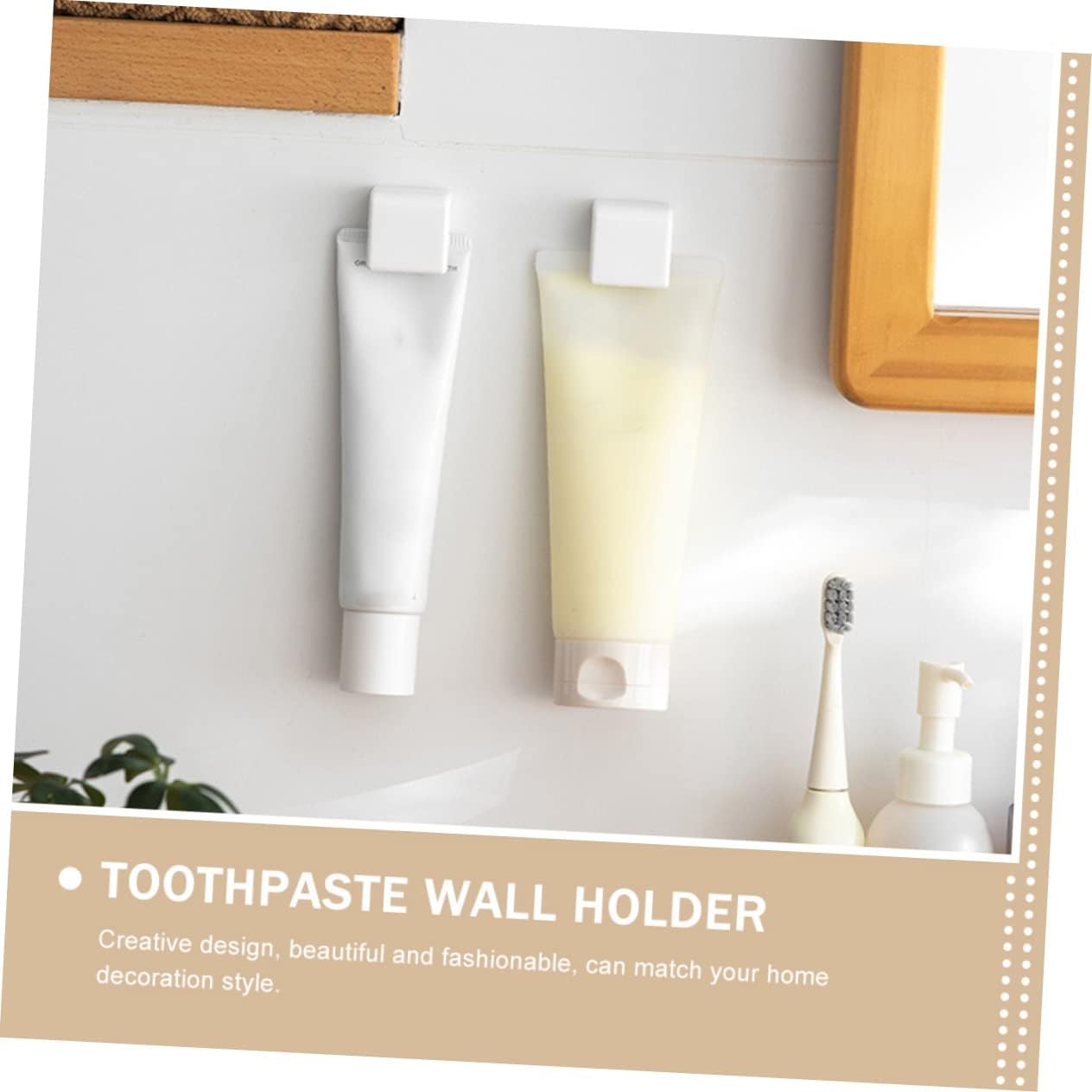 Magiclulu Wall Toothbrush Holder with Hooks and Clips