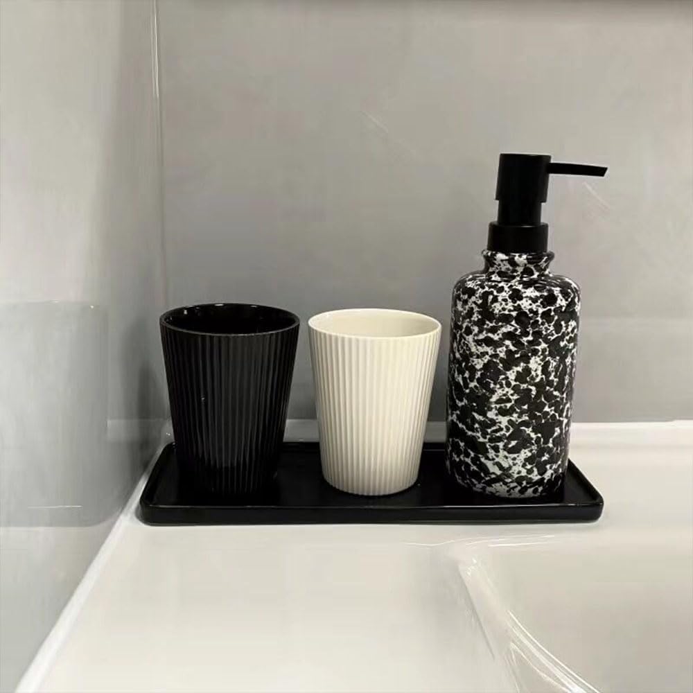 Stylish Bulk-Proof Vertical Stripe Toothbrush Cup Perfect for Morning Coffee