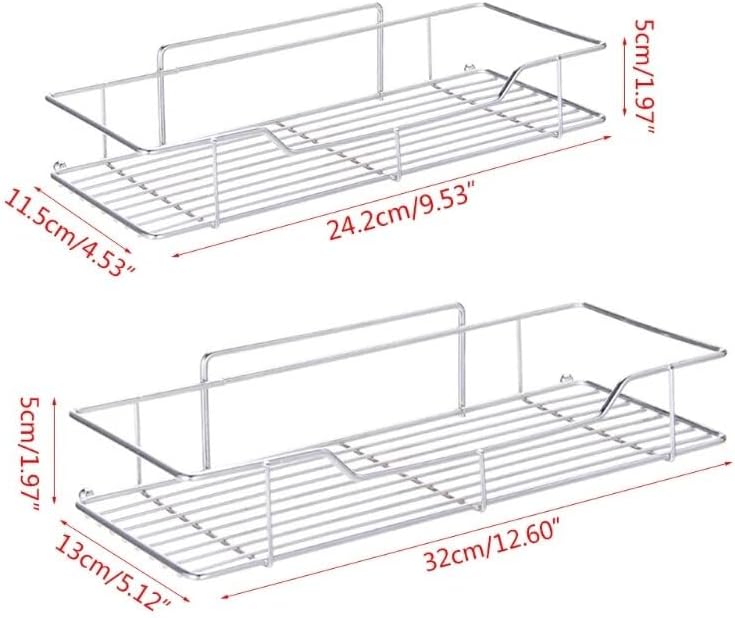Stainless Steel Shower Caddy Organizer Basket Wall Mount Storage Rack