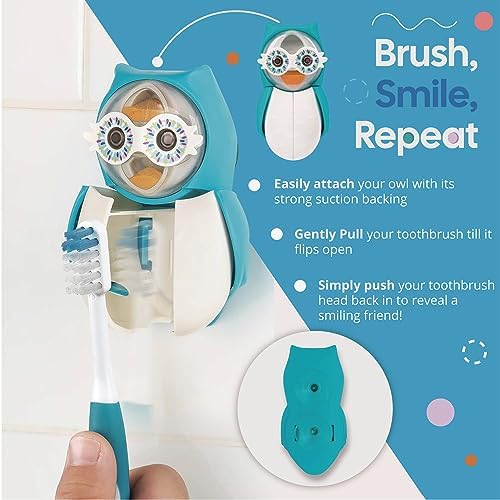 Flipper Owl Toothbrush Cover - Makes Brushing Fun for Kids