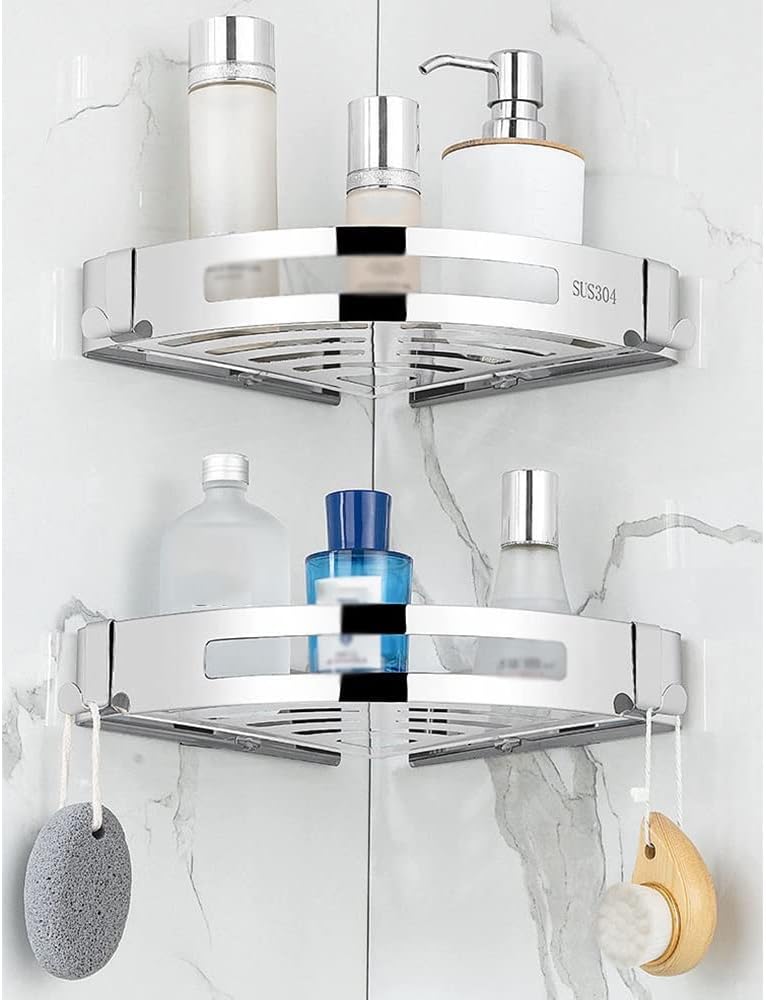 Corner Shower Caddy 304 Stainless Steel Organizer Shelf