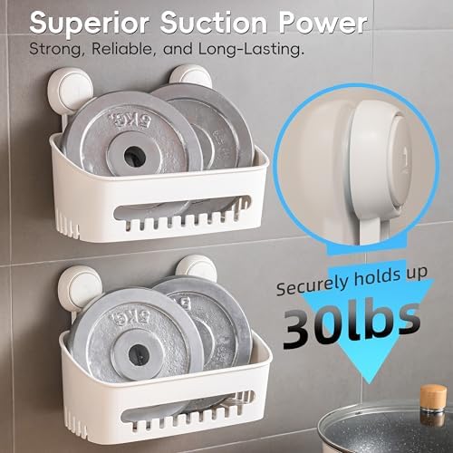 3-Pack Suction Cup Shower Organizer Set