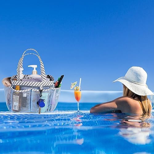 Haundry Mesh Shower Caddy Tote with 8 Pockets