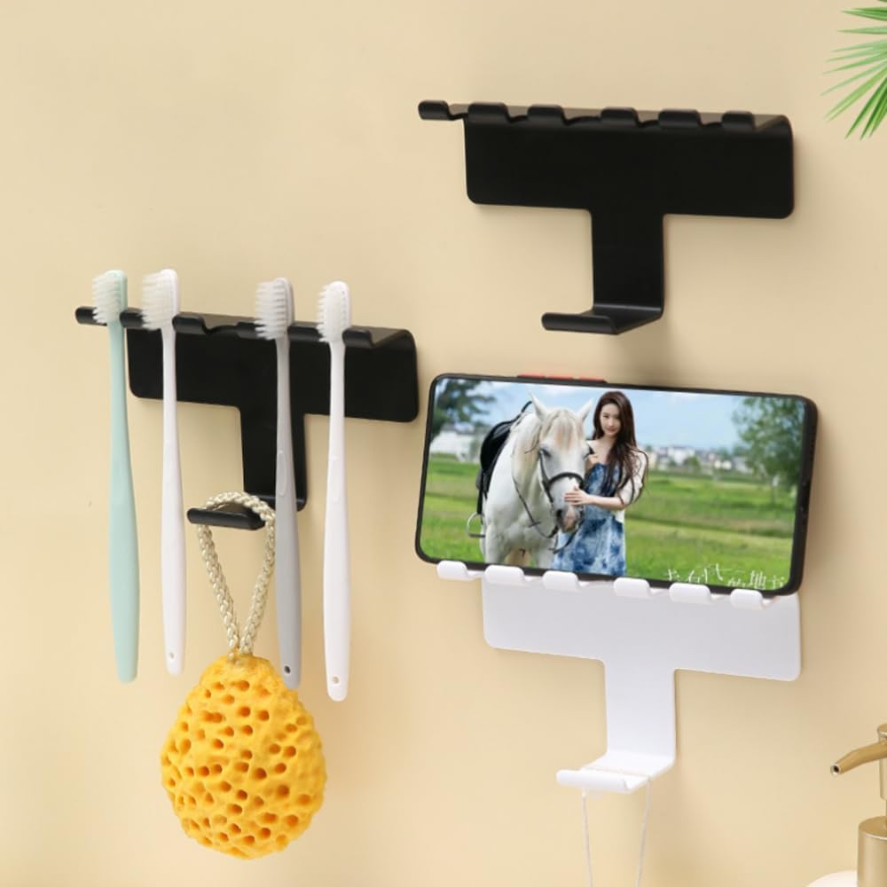 5-Slot Wall-Mounted Toothbrush Holder