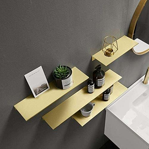 Precision-Engineered LKOP Gold Brass Wall-Mounted Bathroom Organizer