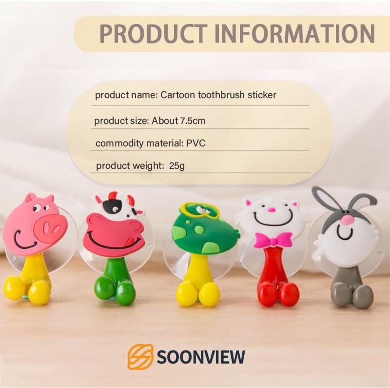 Creative Cartoon Toothbrush Holder Set for Home Decor