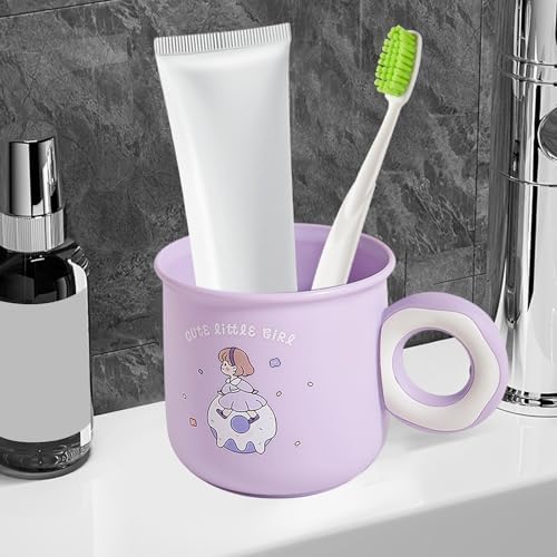 Cute Toothbrush Holder Cup with Donut Handle