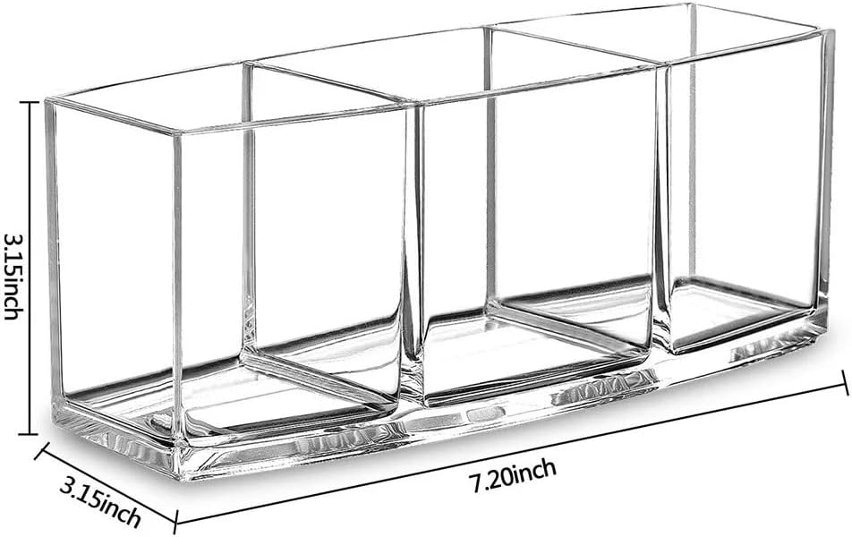 3 Slot Clear Toothbrush Holder IKWZ