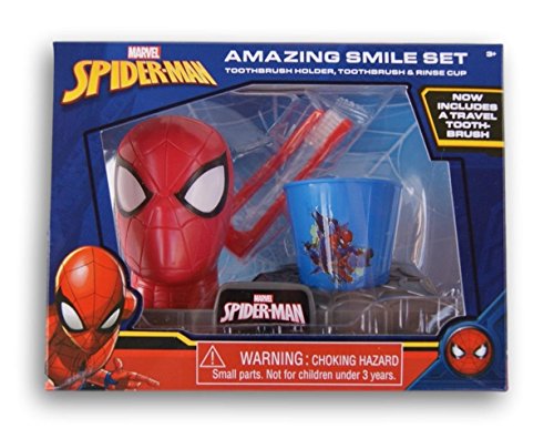 Spider-Man Amazing Smile Set - Toothbrush Holder Toothbrush Rinse Cup