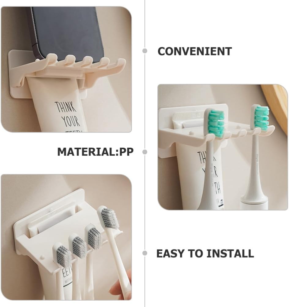 Space-Saving Wall-Mounted Toothbrush Holder Alipis
