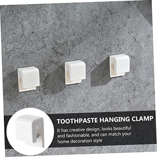 2pcs Self-Adhesive Toothpaste Storage Clip for Bathroom Organizer
