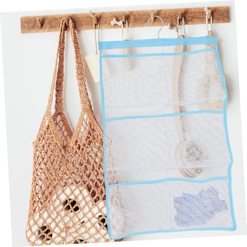6-Pocket Mesh Over The Door Shower Basket