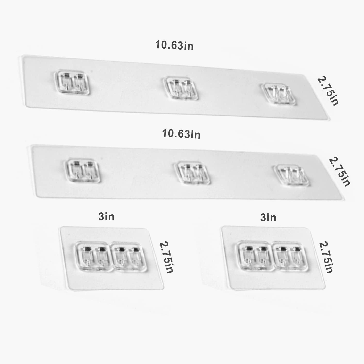 Shower Caddy Shelf with Hooks 4-Pack Adhesive