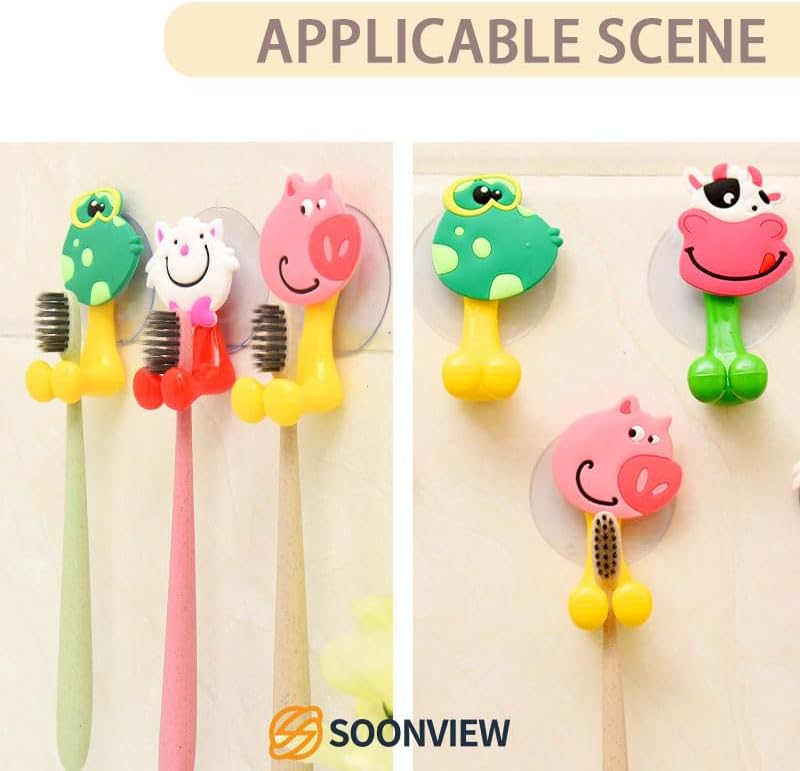 Creative Cartoon Toothbrush Holder Set for Home Decor