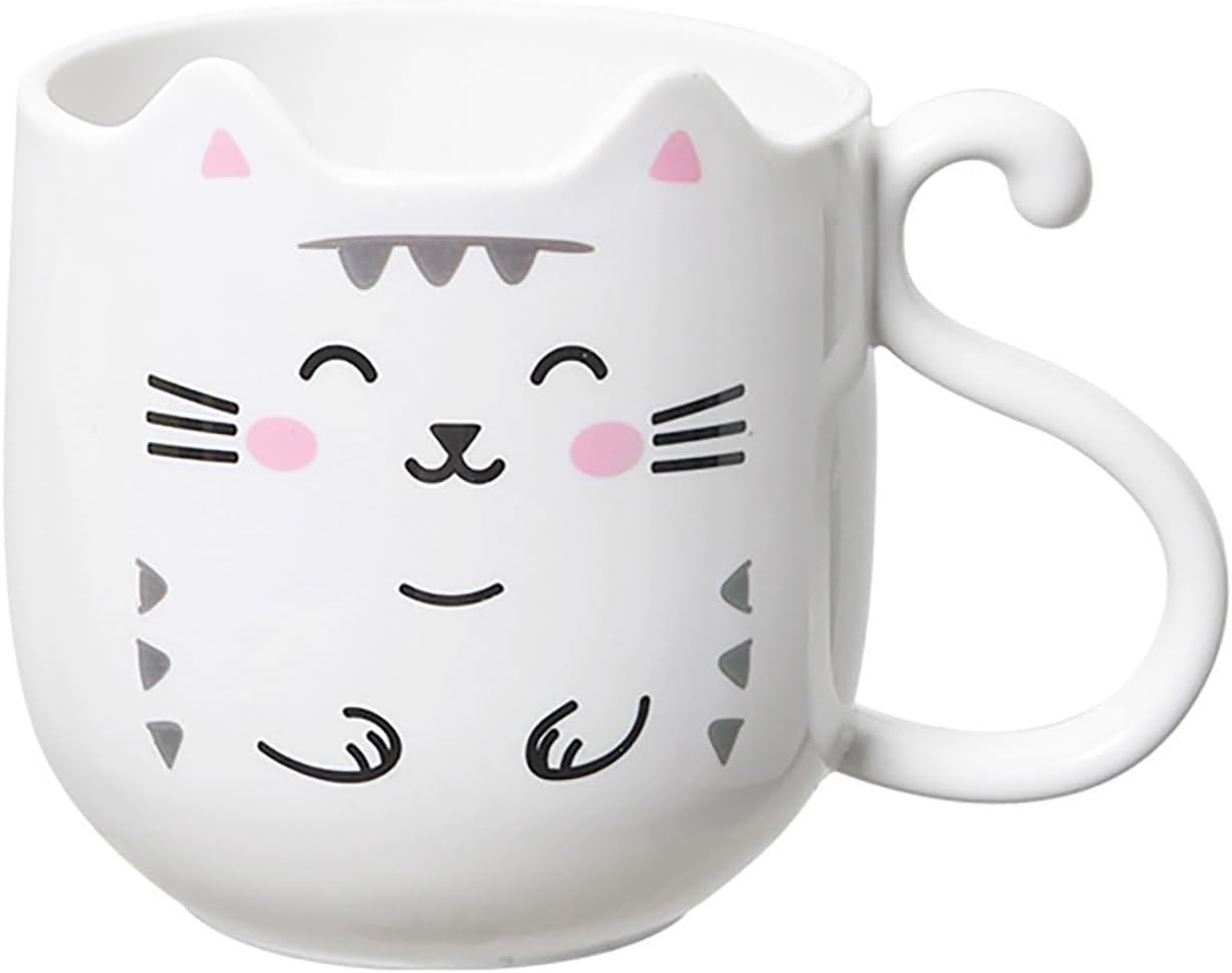 Creative Kitten Mouthwash Cup and Toothbrush Holder for Bathroom