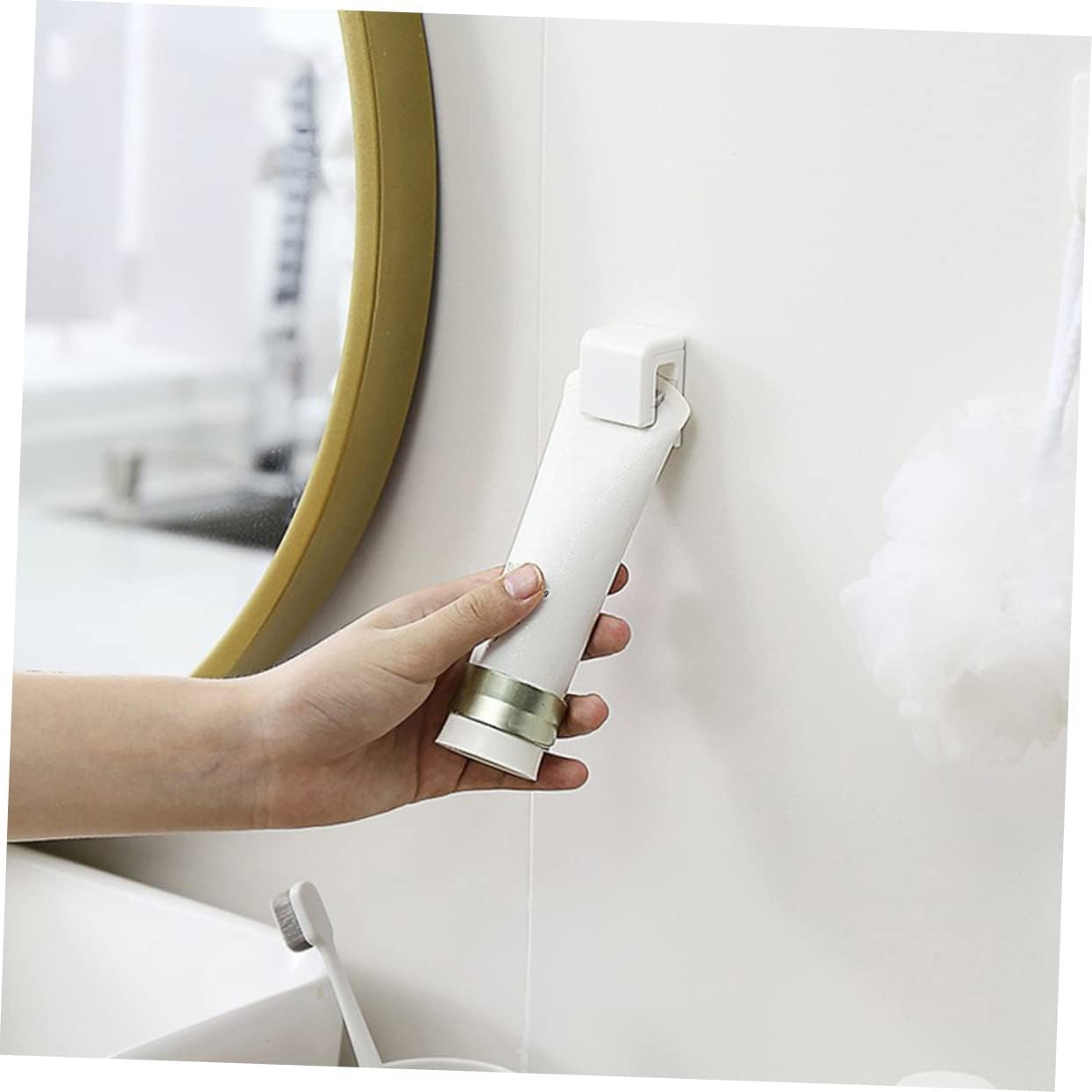 TOPPERFUNBathroom Toothpaste Wall Holder White
