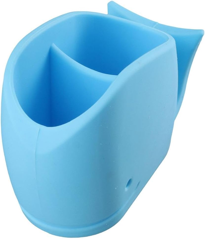 Cute Silicone Whale Toothbrush Holder for Kids - Blue