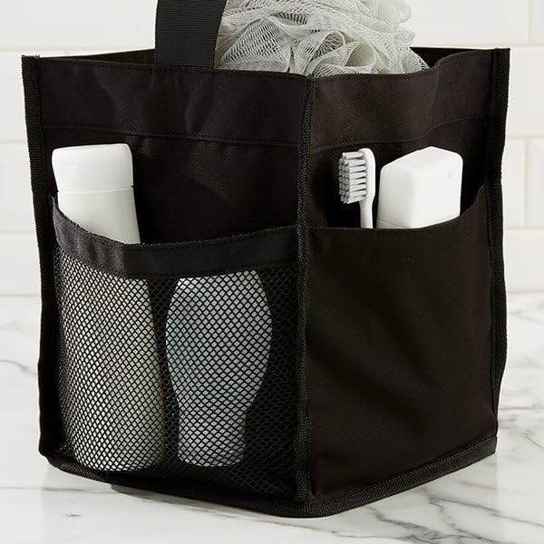 Personalization Universe LNG Last Name Embroidered Shower Caddy
