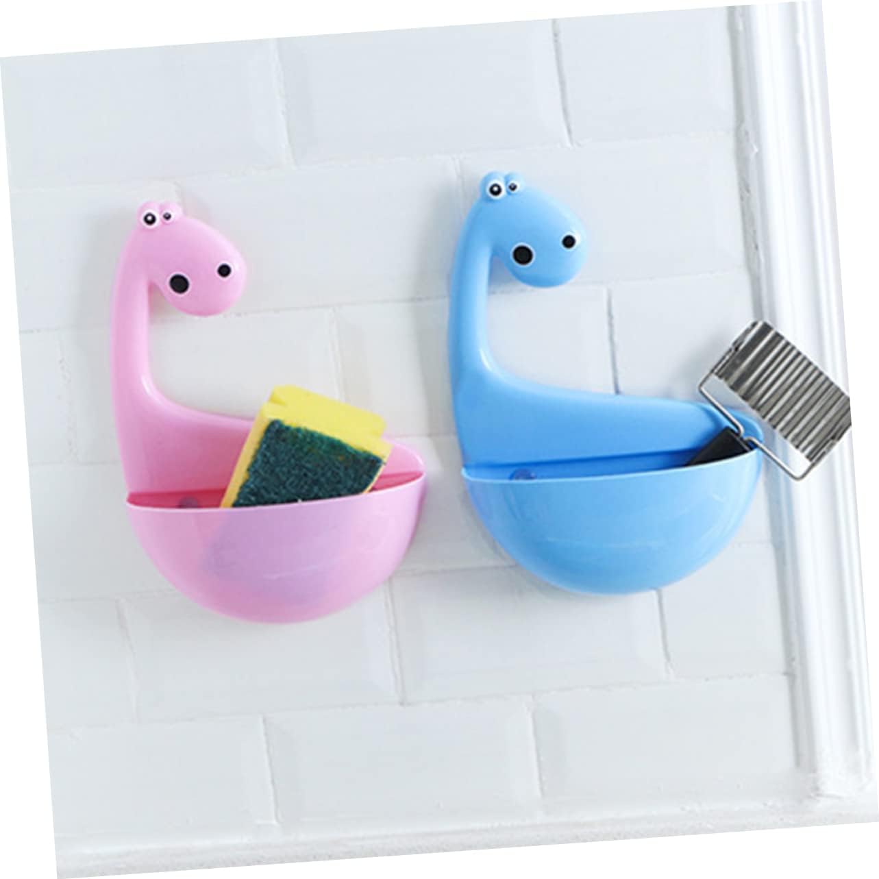 PrettyZoom Suction Cup Toothbrush Holder Set
