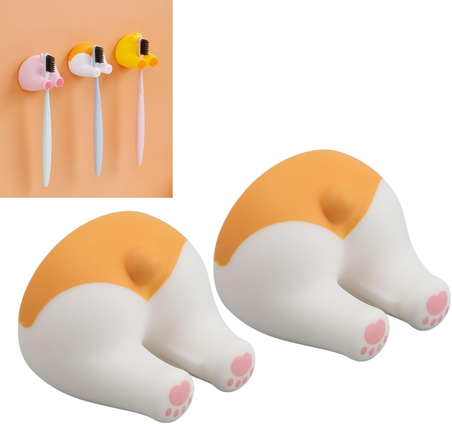 kids Cute Toothbrush Holder -wall Mount Cartoon Animal Dog Tail Party-align