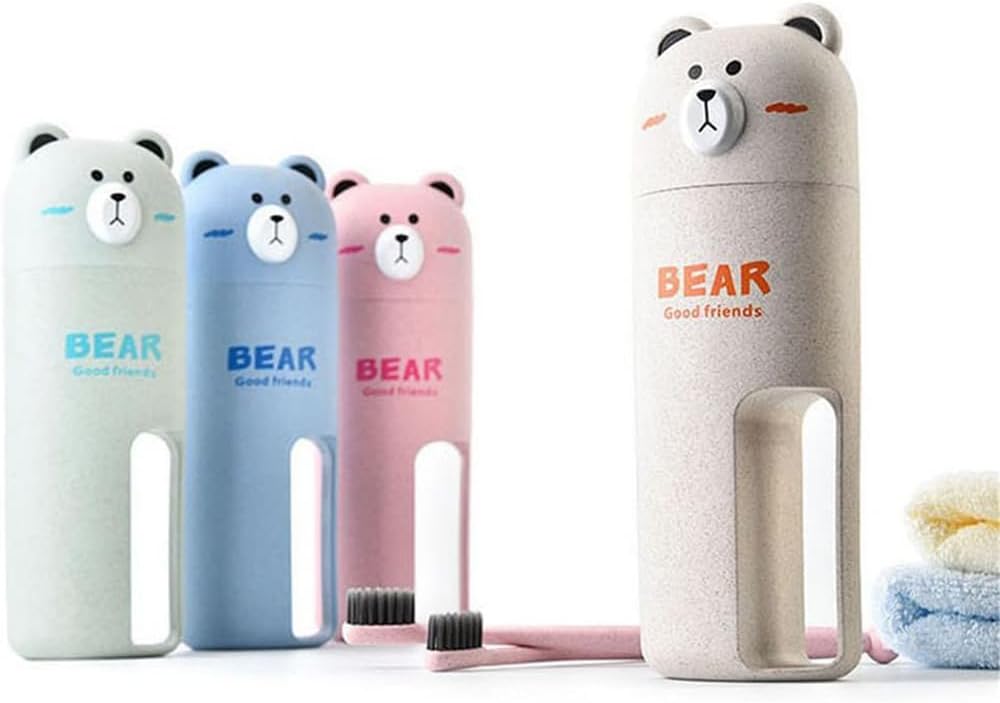 Travel Toothbrush Holder Set with Wash Cup and Storage Box