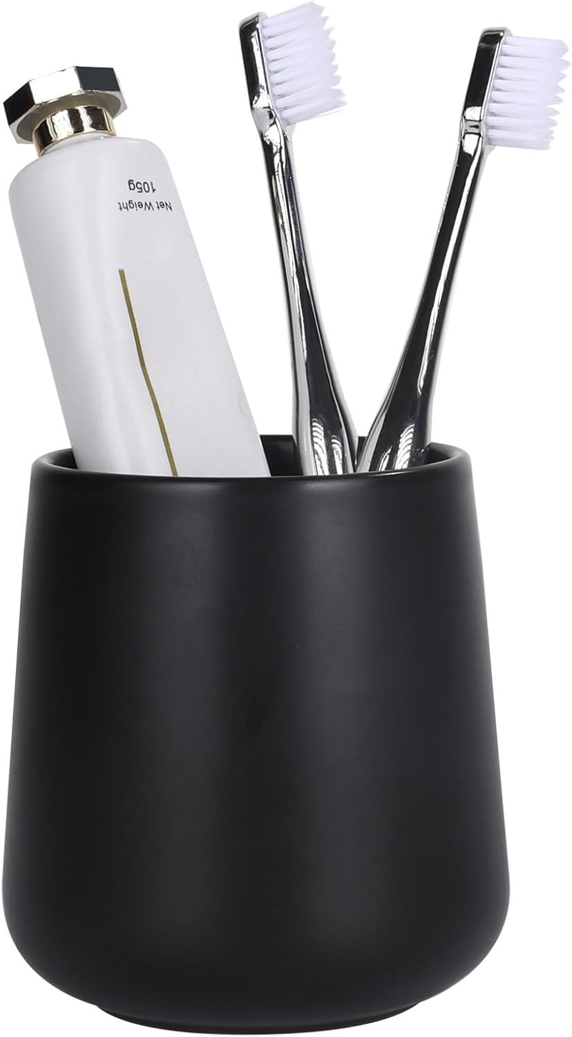 Sturdy Ceramic Toothbrush Holder for Bathroom More