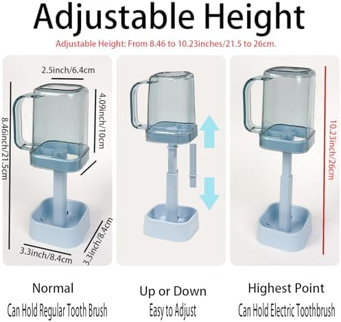 Premium Toothbrush Holder with Cup Divider