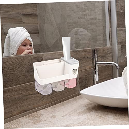 ABOOFAN Toothbrush Holder Bathroom Storage Shelf 238X18CM Light Grey