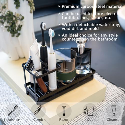 REDANT Black Toothbrush Holder