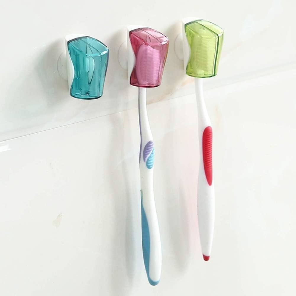 3Pcs Travel Toothbrush Holder with Suction Cup